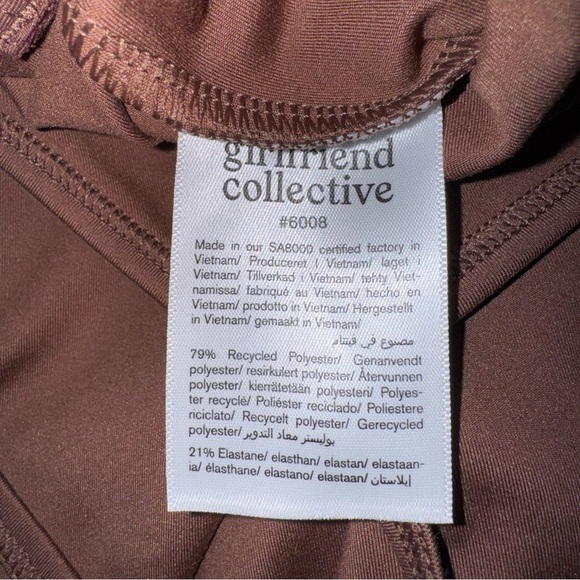 NWT GIRLFRIEND COLLECTIVE Brown Earth Cami Strappy Unitard Size XS - Picture 15 of 16
